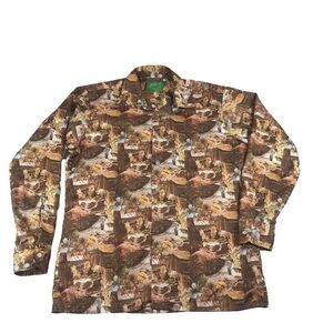 Vintage 70s Joe Namath by Arrow Disco Shirt, Rockies, Sz L